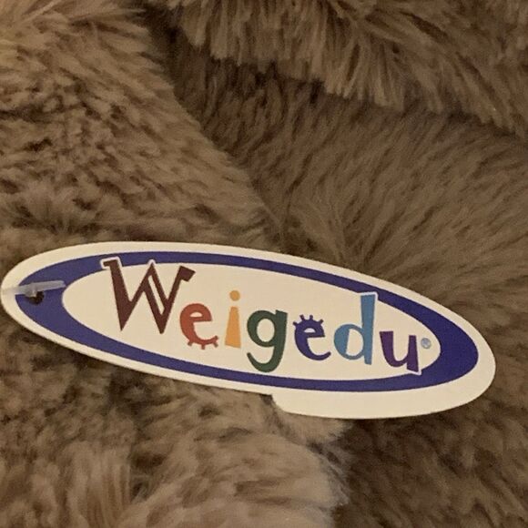 Weigedu Rabbit Bunny Stuffed Animal Plush Toys Kids Adults Soft Tan Blue 17" New - Picture 14 of 15